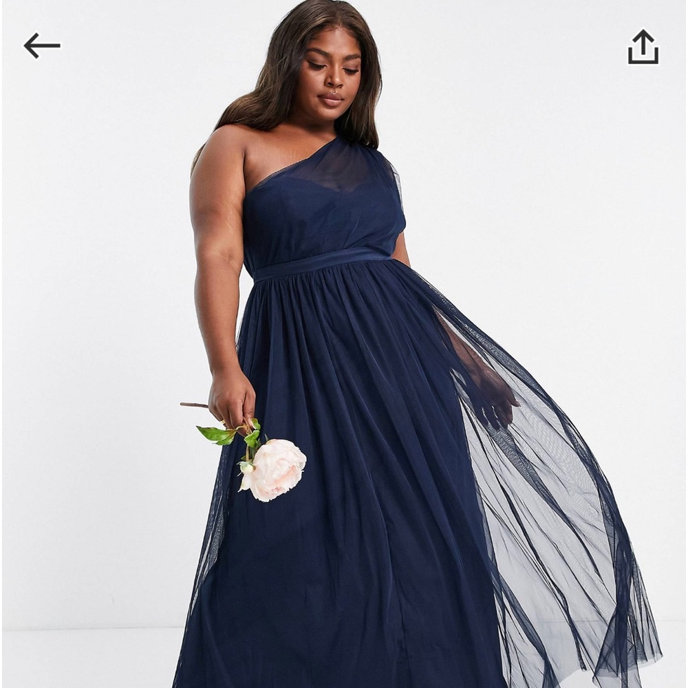 TWO NEW Anaya Plus Navy Tulle Bridesmaid Dresses
